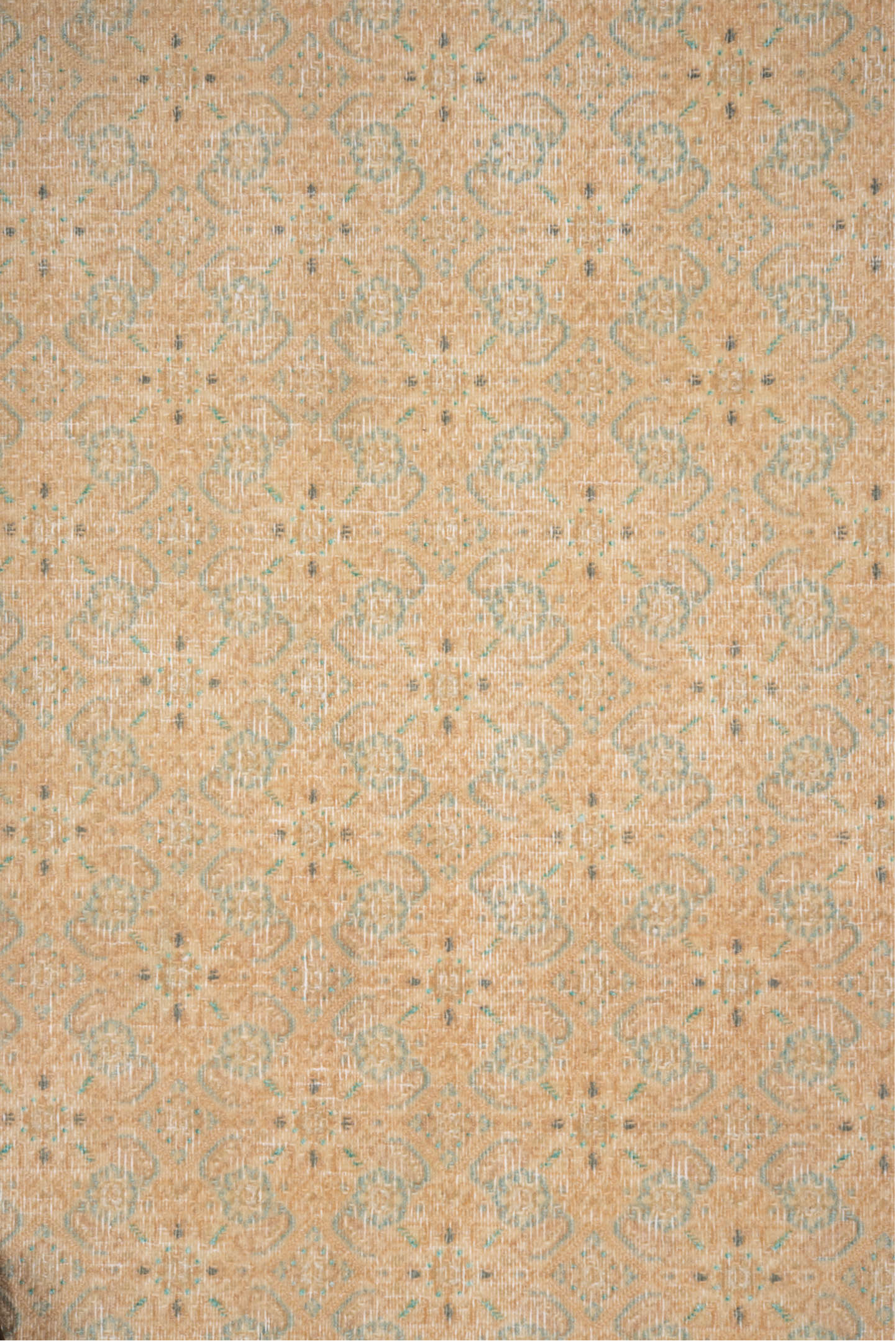 7' x 9' one-of-a-kind handmade vintage Tabriz rug. Color palette: brown, gray, light gray, off-white, orange, tan
