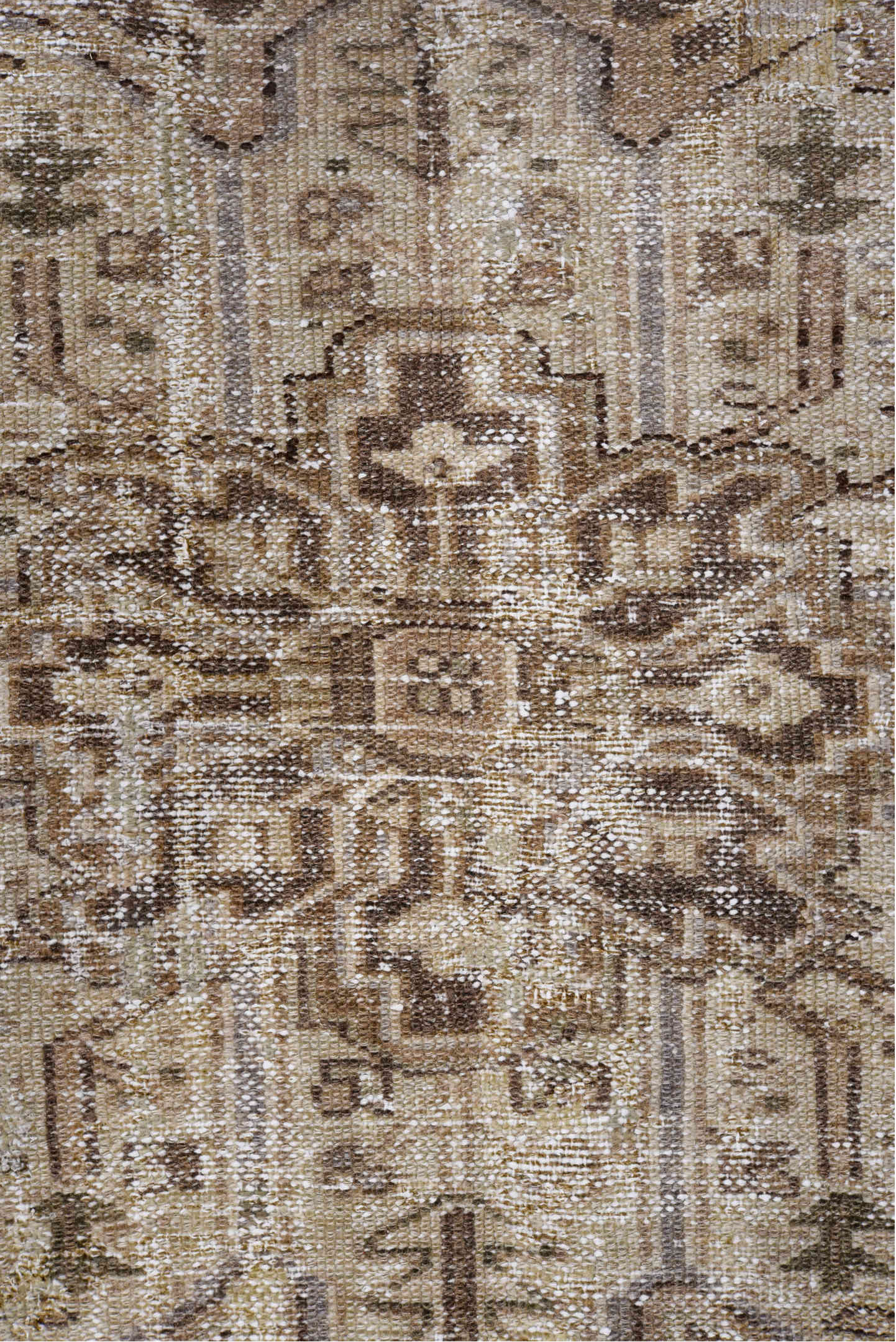 2' x 2' one-of-a-kind handmade vintage small size rug. Color palette: gray, light gray, off-white, black, silver