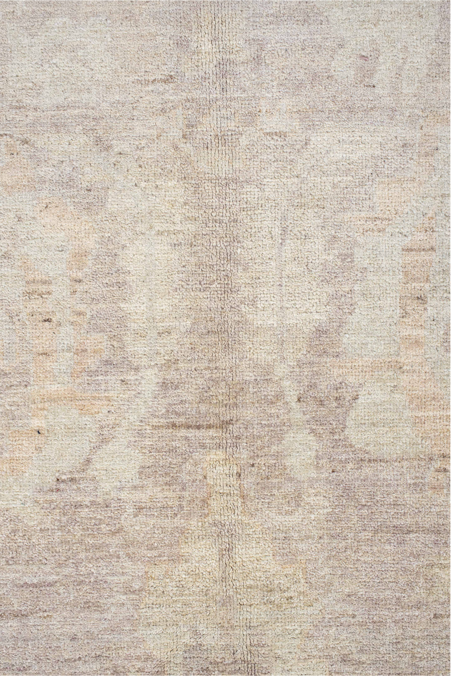 9' x 12' one-of-a-kind handmade vintage Oushak large size rug. Color palette: off-white, gray, light gray, pink, brown