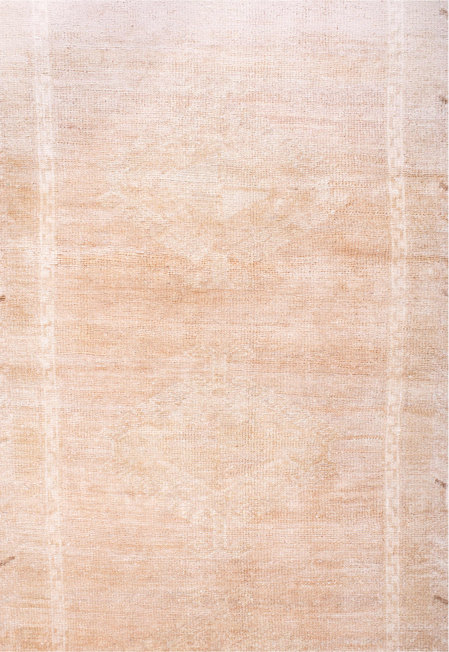 3' x 6' one-of-a-kind handmade vintage Anatol runner rug. Color palette: brown, gray, light gray, linen, misty rose