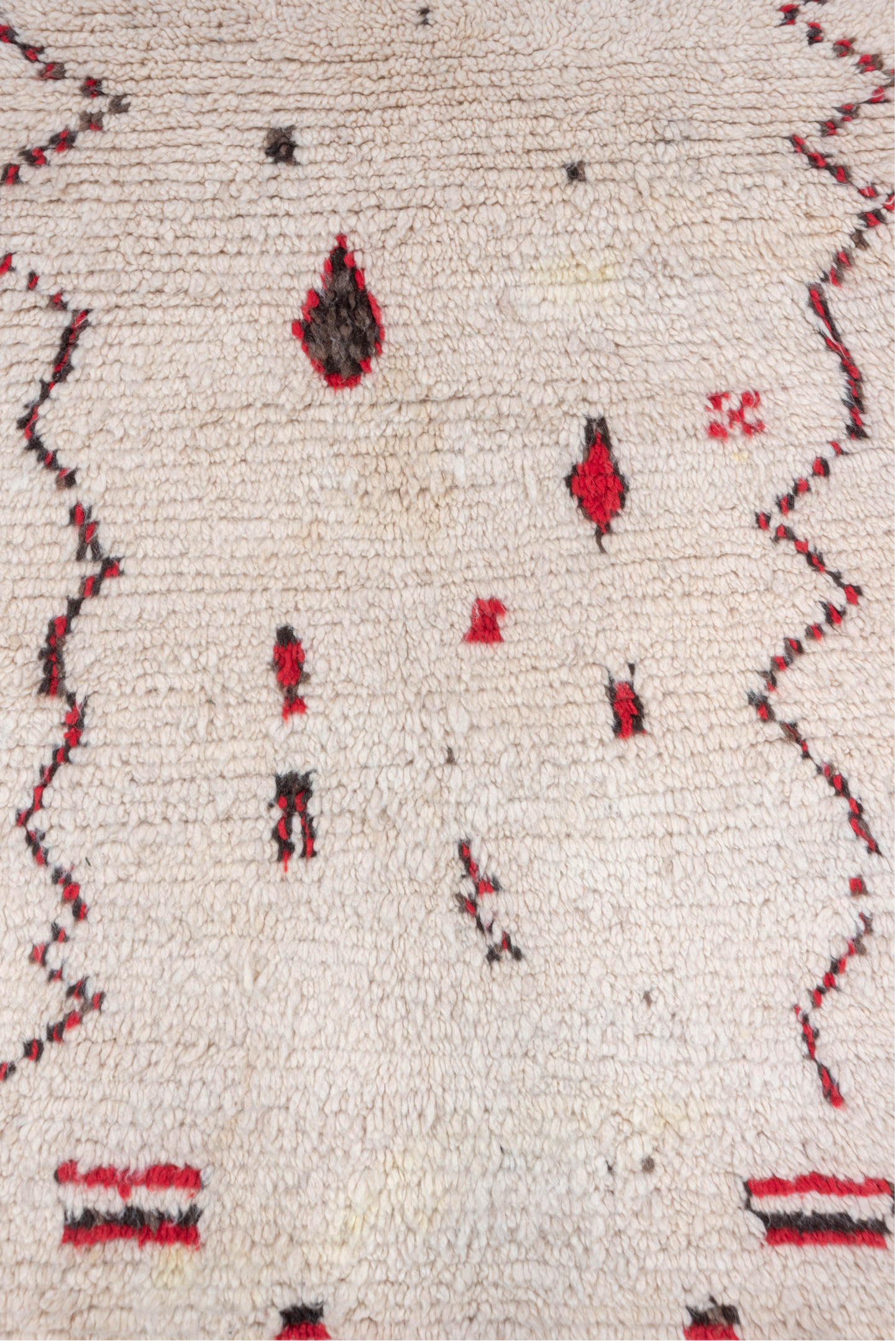 3' x 6' one-of-a-kind handmade vintage Moroccan small size rug. Color palette: dark gray, gray, light gray, linen