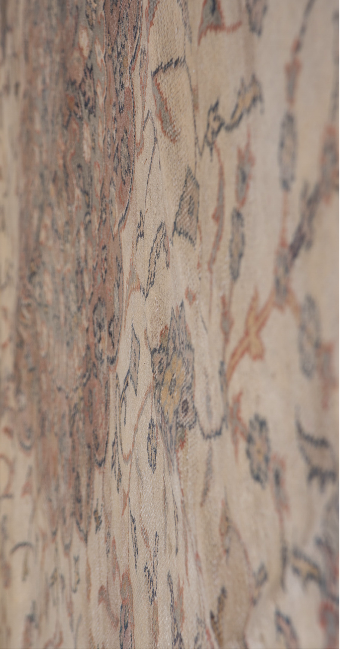 10' x 13' one-of-a-kind handmade vintage Sivas large size rug. Color palette: brown, pink, gray, dim gray