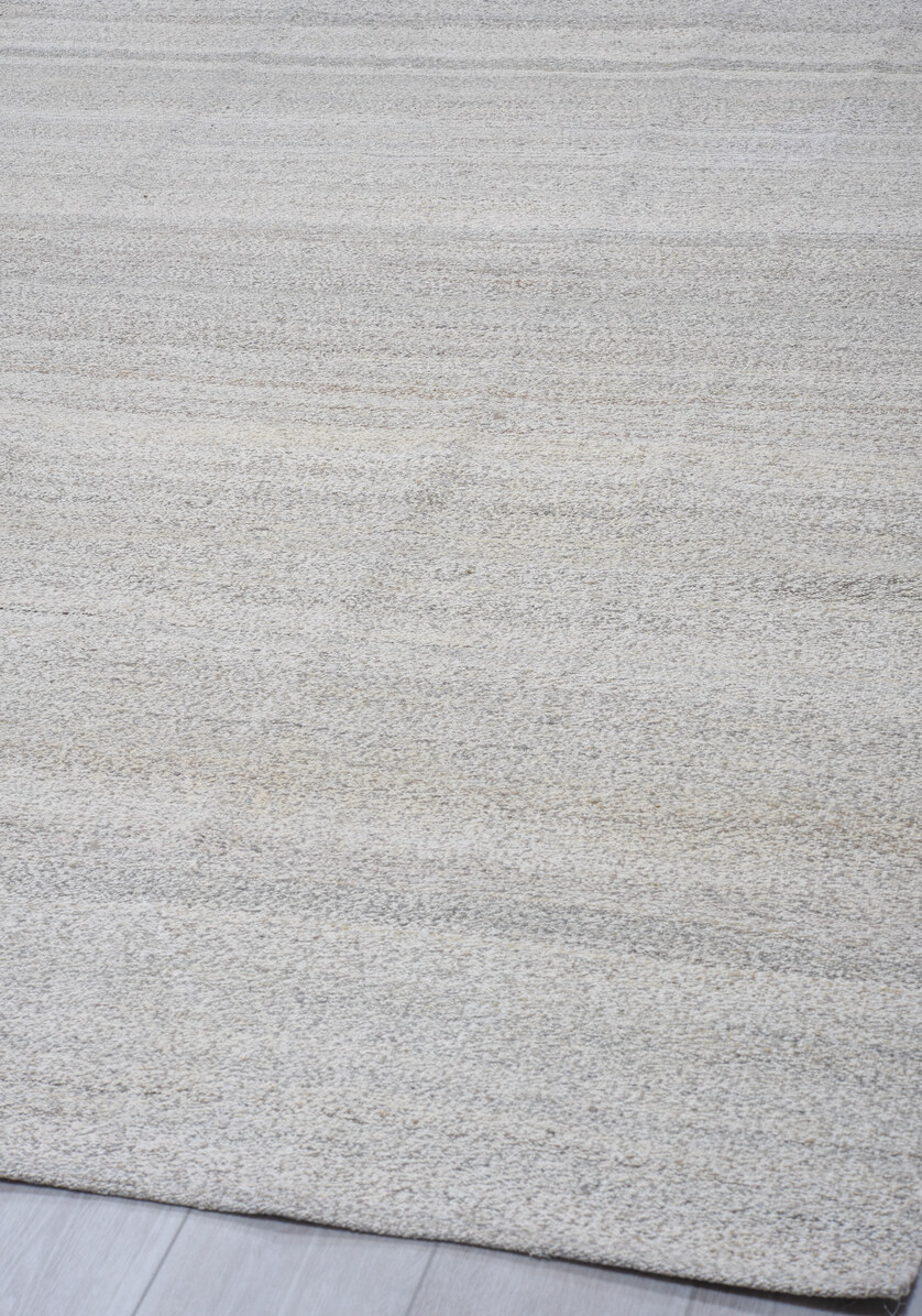 9' x 12' one-of-a-kind handmade vintage Kilim large size rug. Color palette: black, blue, dark gray, dim gray, gainsboro