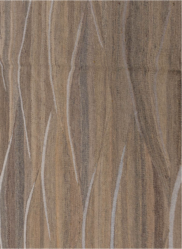 8' x 10' one-of-a-kind handmade vintage Kilim large size rug. Color palette: brown, gray, pink