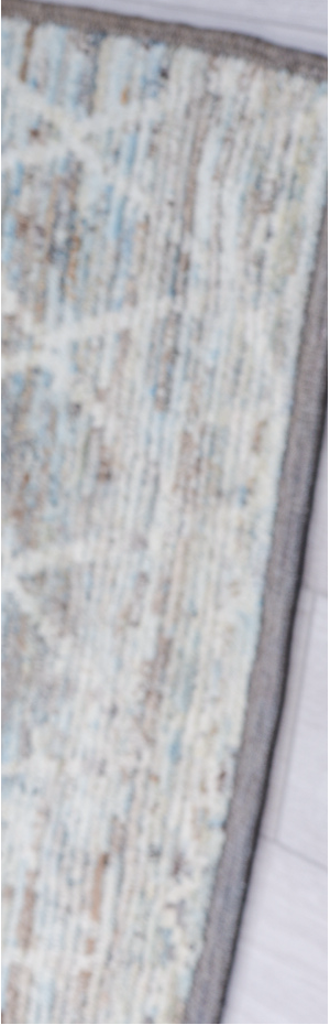 10' x 14' one-of-a-kind handmade vintage Tulu large size rug. Color palette: black, dark gray, gainsboro, gray, light blue