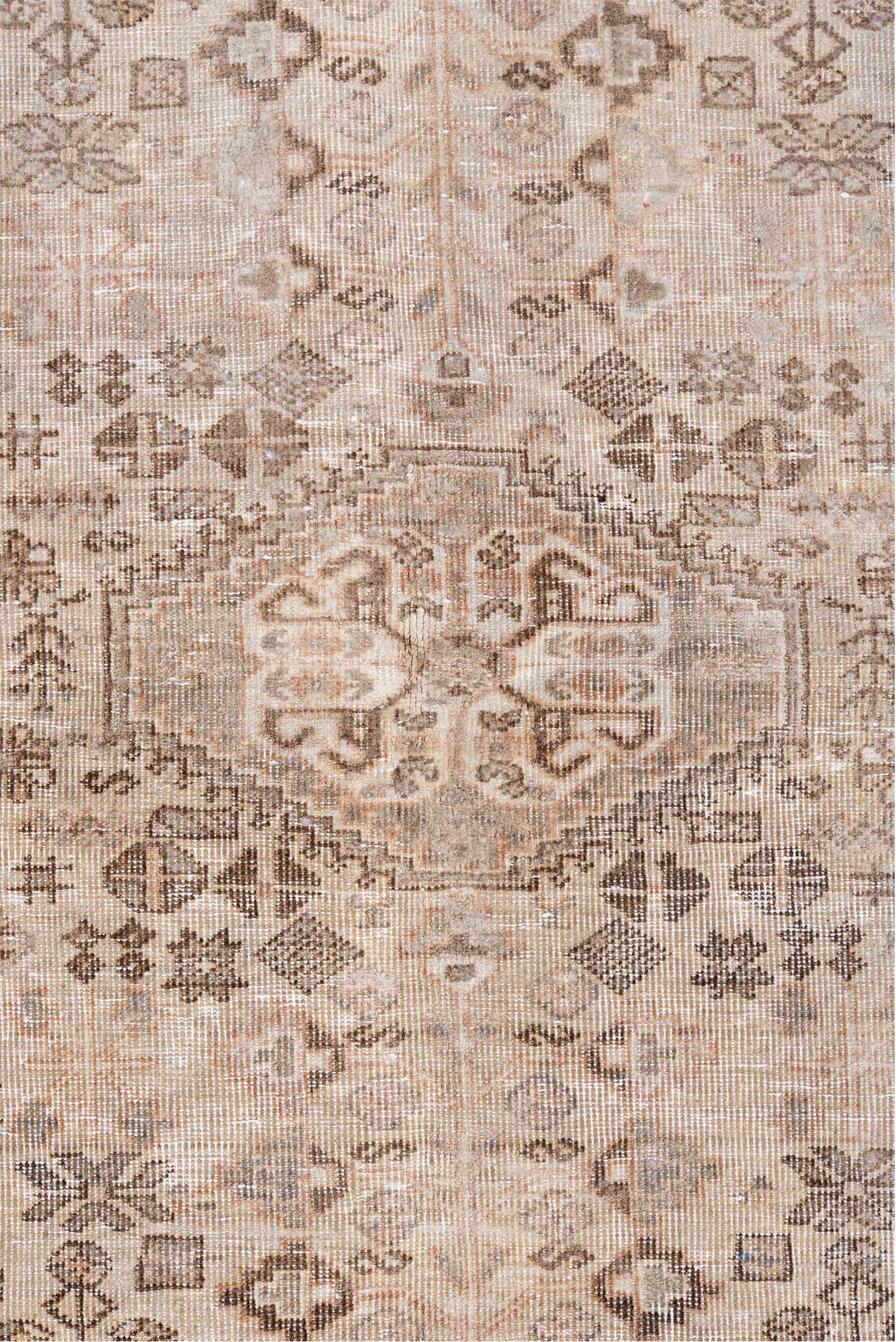 4' x 6' one-of-a-kind handmade vintage Abadeh small size rug. Color palette: black, brown, gray, light gray, off-white