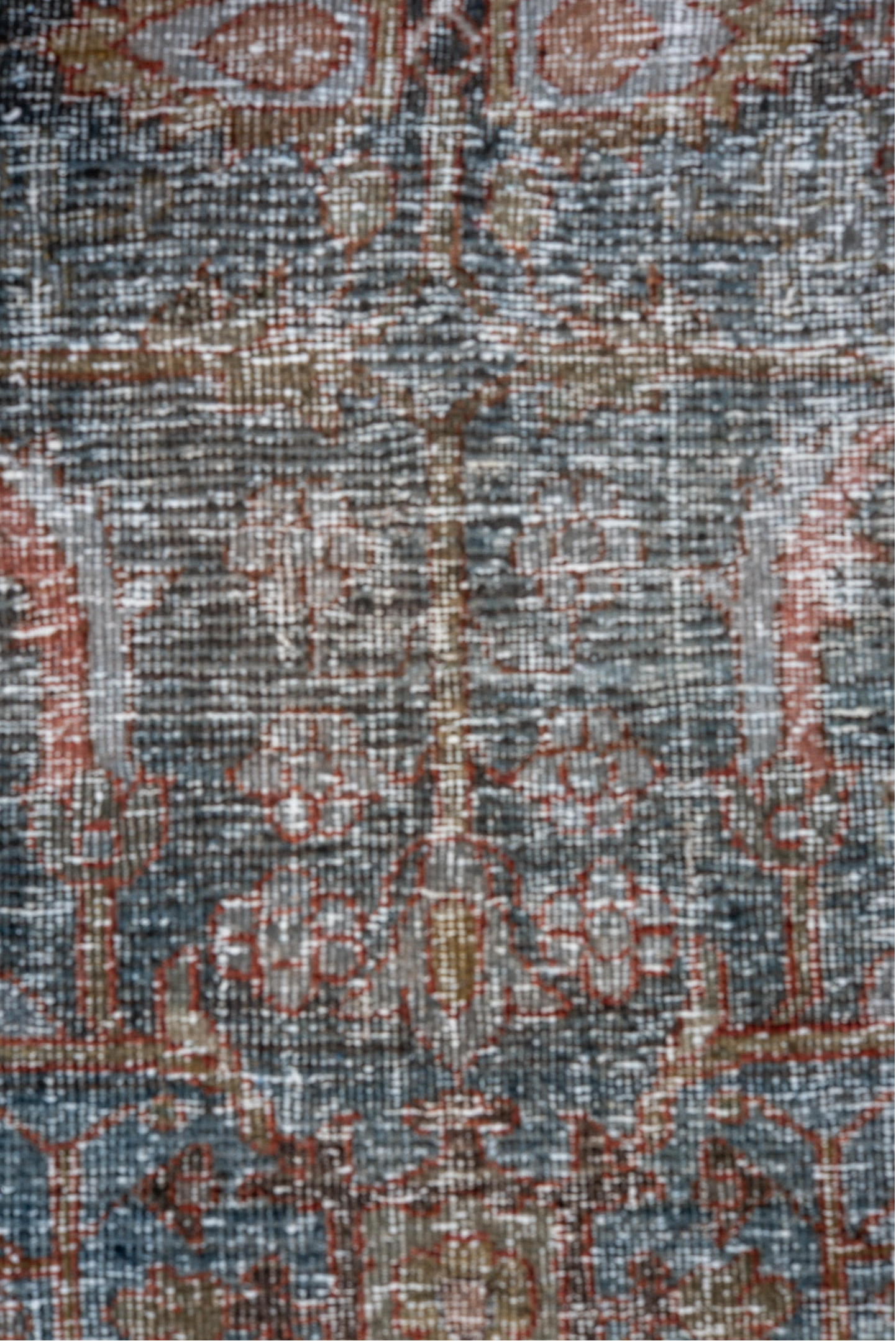 3' x 13' one-of-a-kind handmade vintage Malayer runner rug. Color palette: black, brown, dark gray, dim gray, gray