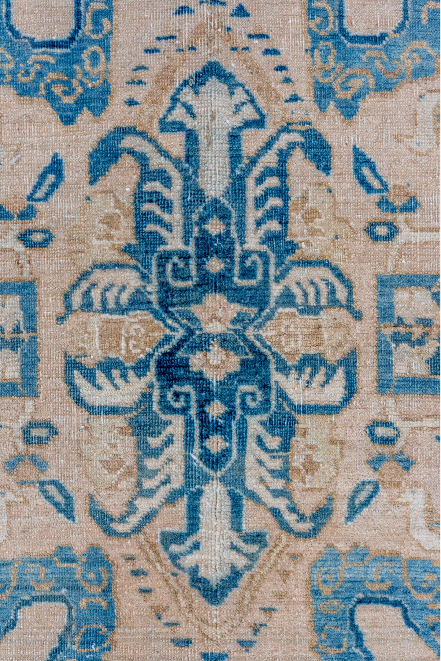 7' x 10' one-of-a-kind handmade vintage Tabriz large size rug. Color palette: arapawa, blue, dark gray, dim gray, gray