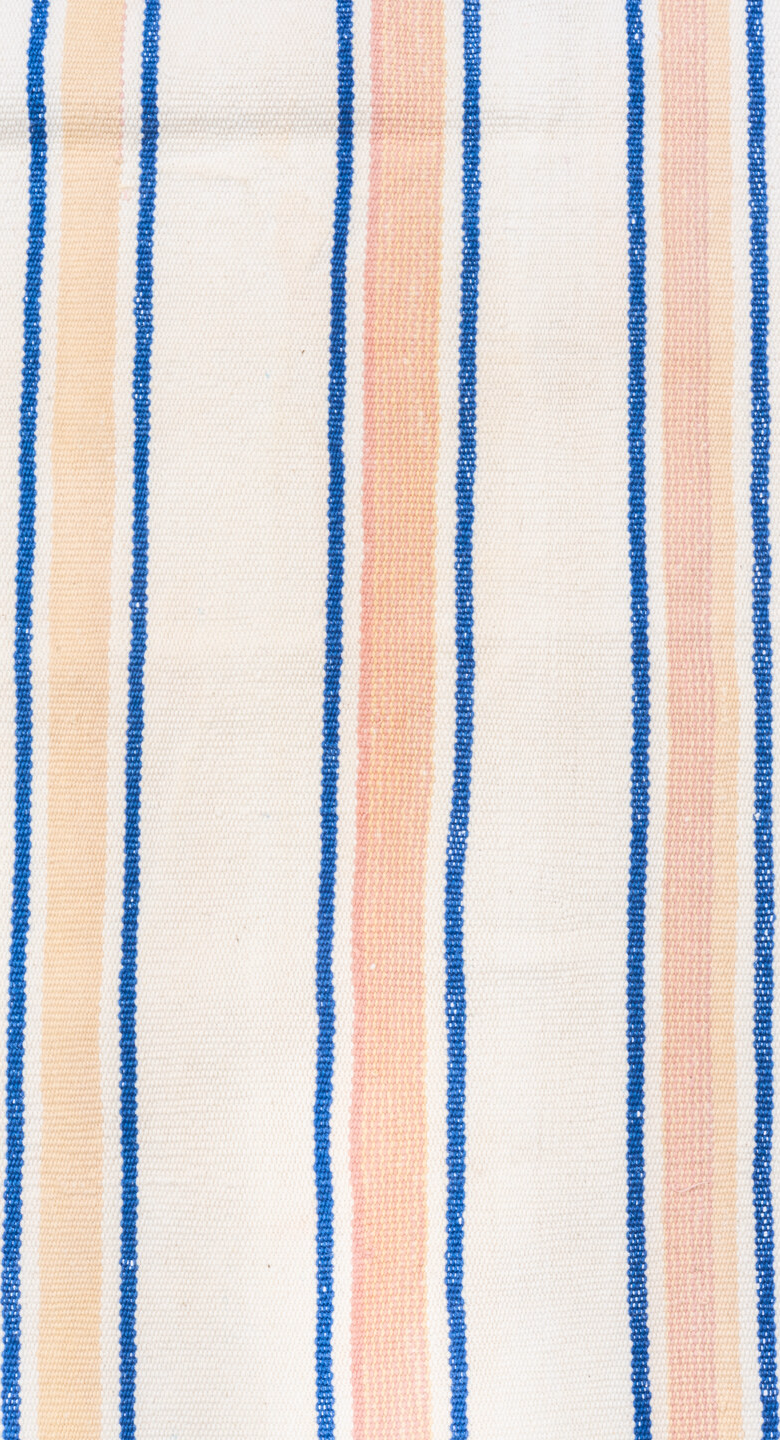 2' x 11' one-of-a-kind handmade vintage Flatweave runner rug. Color palette: blue, brown, gainsboro, gray, lavender blush