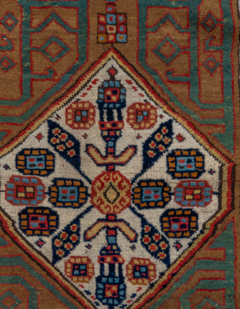 Antique Cam Hamadan Runner Rug (3' x 12')