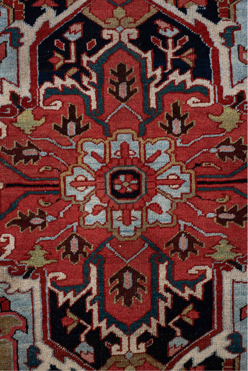 Antique Heriz Area Rug (9' x 12')