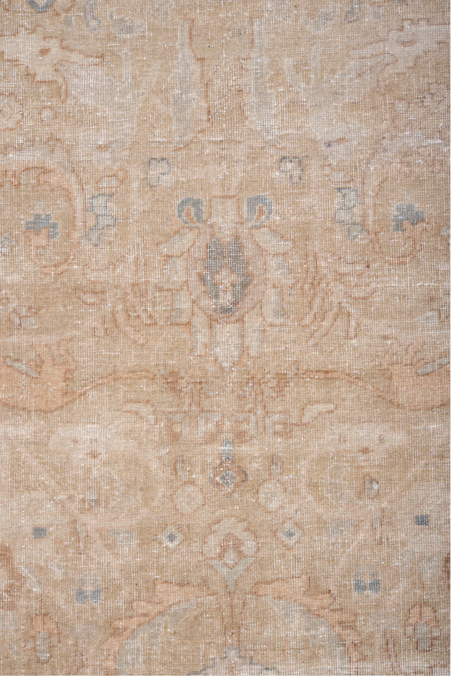 8' x 12' one-of-a-kind handmade vintage Sivas large size rug. Color palette: antiquewhite, brown, dim gray, floral white