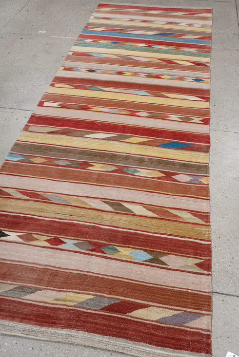 Vintage Kilim Runner Rug (3' x 9')