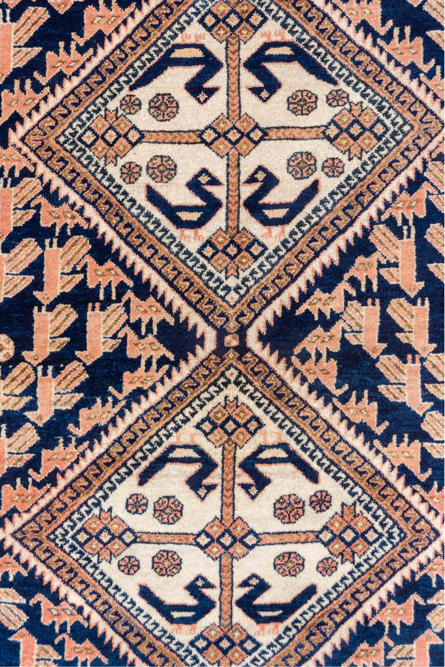 4' x 5' one-of-a-kind handmade vintage Afshar small size rug. Color palette: black, brown, gray, light gray, off-white