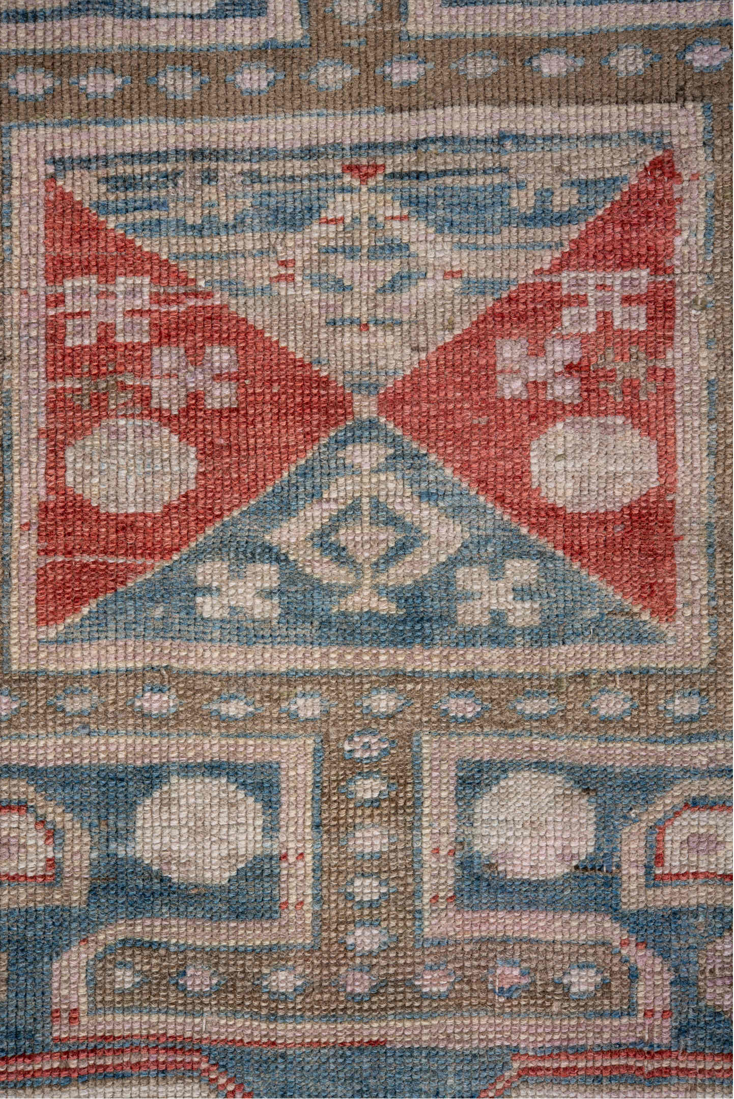 3' x 9' one-of-a-kind handmade vintage Caucasian runner rug. Color palette: black, blue, brown, charcoal, dim gray, gray