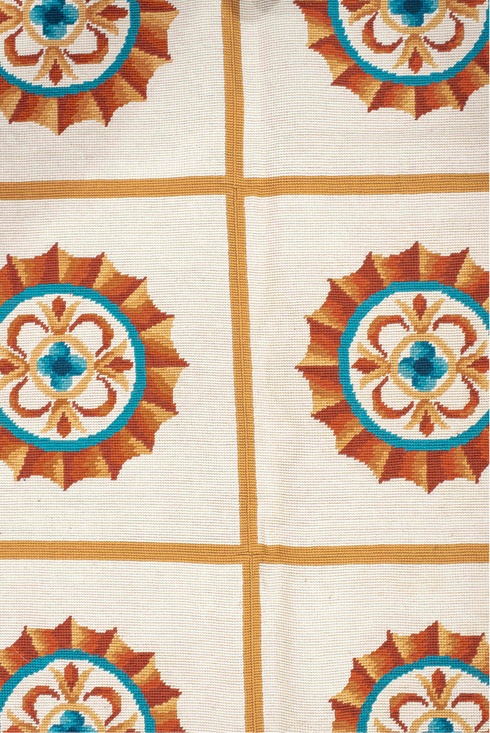 Antique Needlepoint Area Rug (6' x 7')