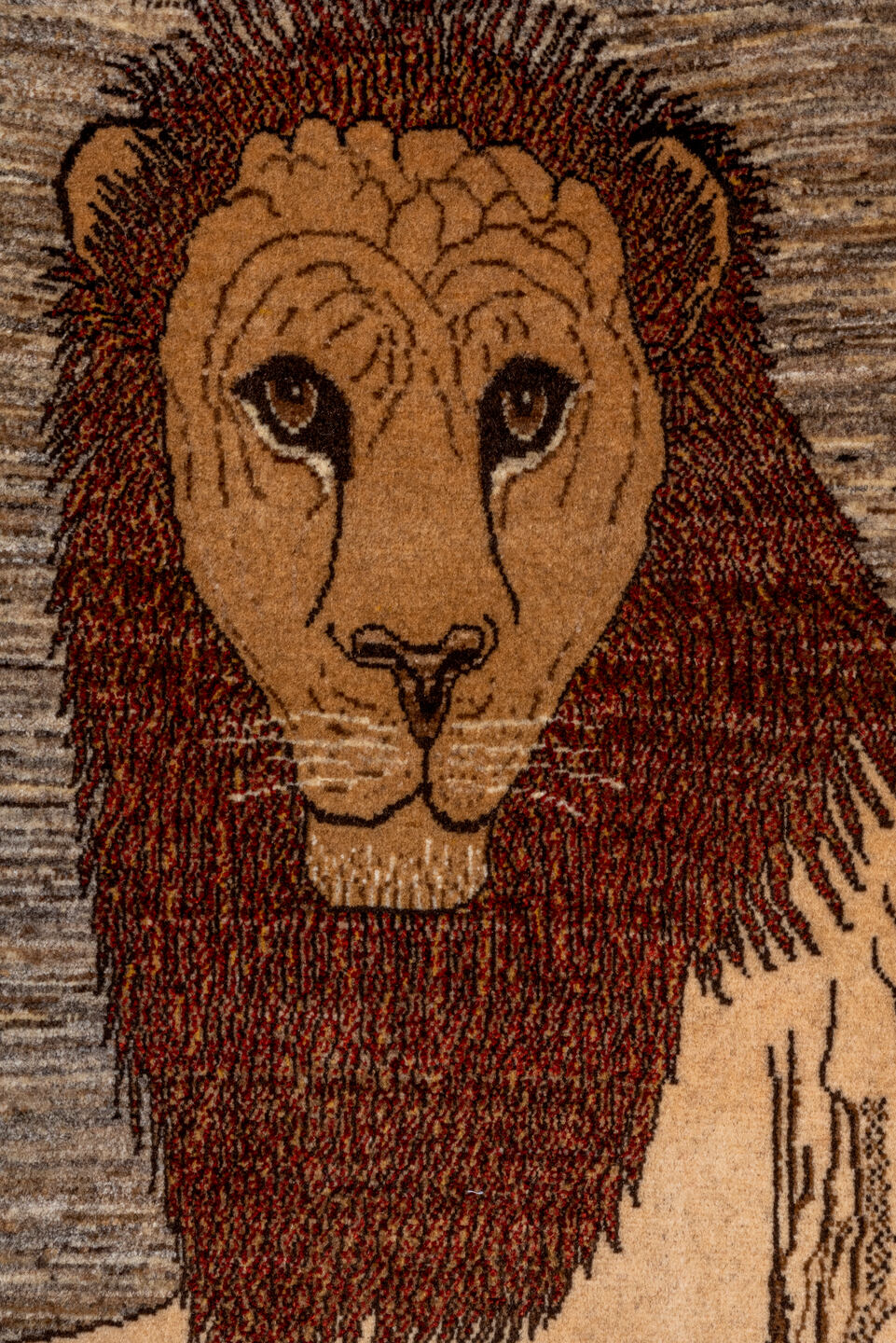 3' x 3' one-of-a-kind handmade vintage Gabbe small size rug. Color palette: brown