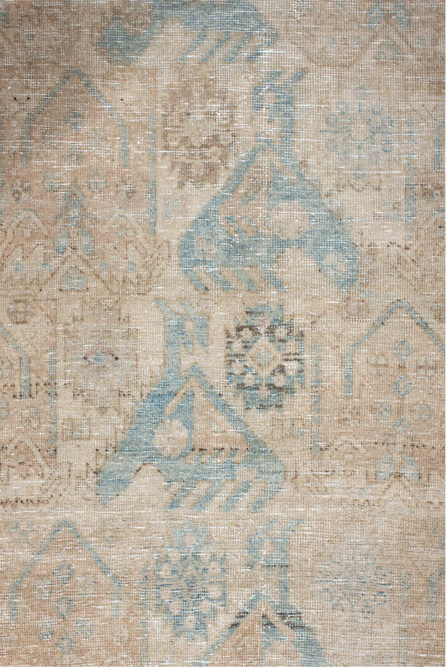 3' x 11' one-of-a-kind handmade vintage Sarab runner rug. Color palette: gray, light gray, off-white, pink, brown, gainsboro