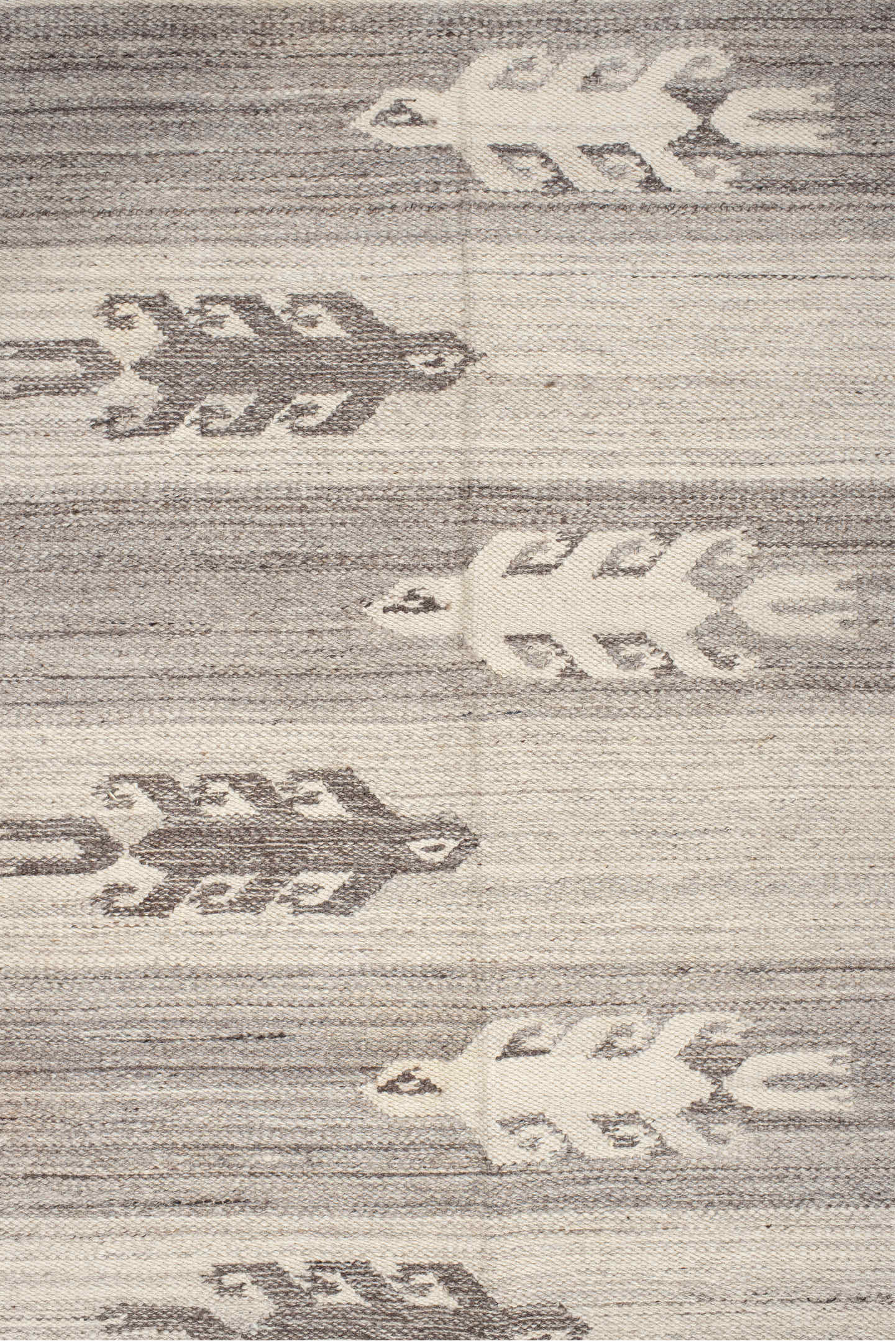 5' x 8' one-of-a-kind handmade vintage Kilim medium size rug. Color palette: pink, off-white, gray, light gray, linen