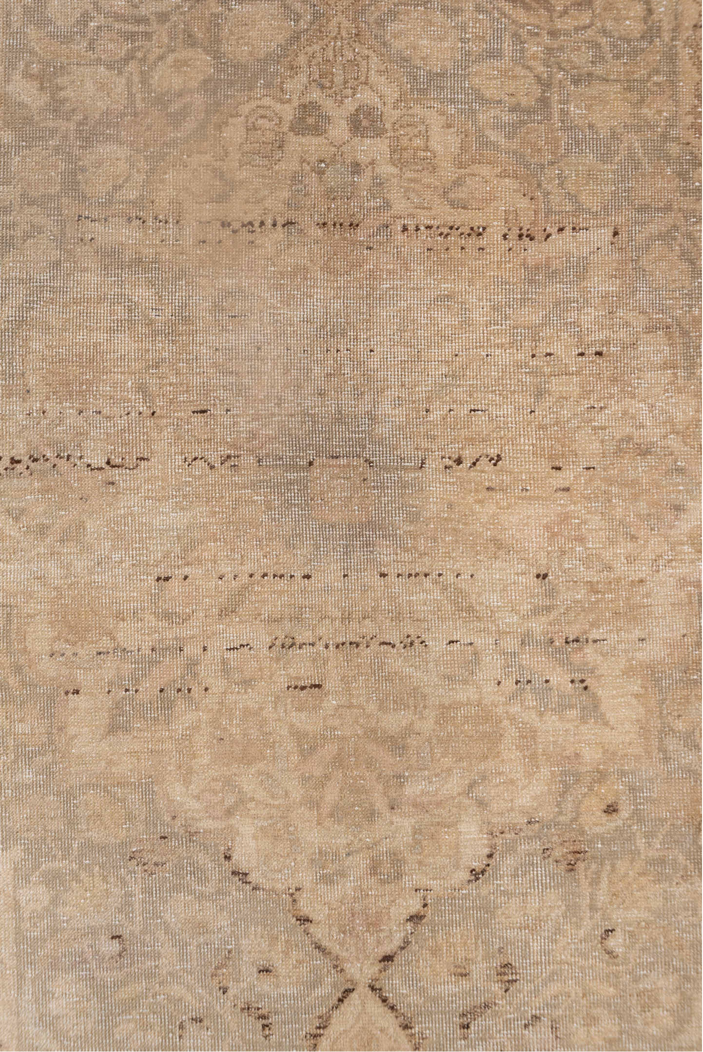 4' x 6' one-of-a-kind handmade vintage Sivas small size rug. Color palette: brown, gray, light gray, off-white, orange, pink