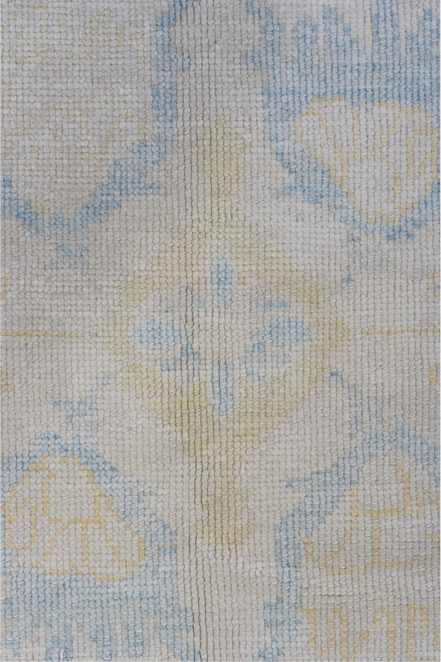 8' x 10' one-of-a-kind handmade vintage Oushak large size rug. Color palette: black, blue, brown, dark gray, dim gray