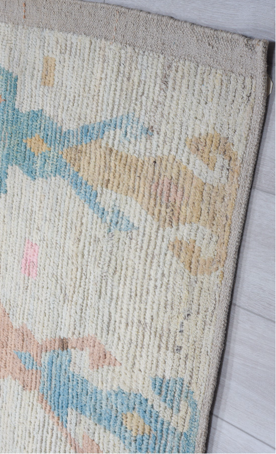 9' x 12' one-of-a-kind handmade vintage Tulu large size rug. Color palette: black, brown, charcoal, dark gray, gainsboro