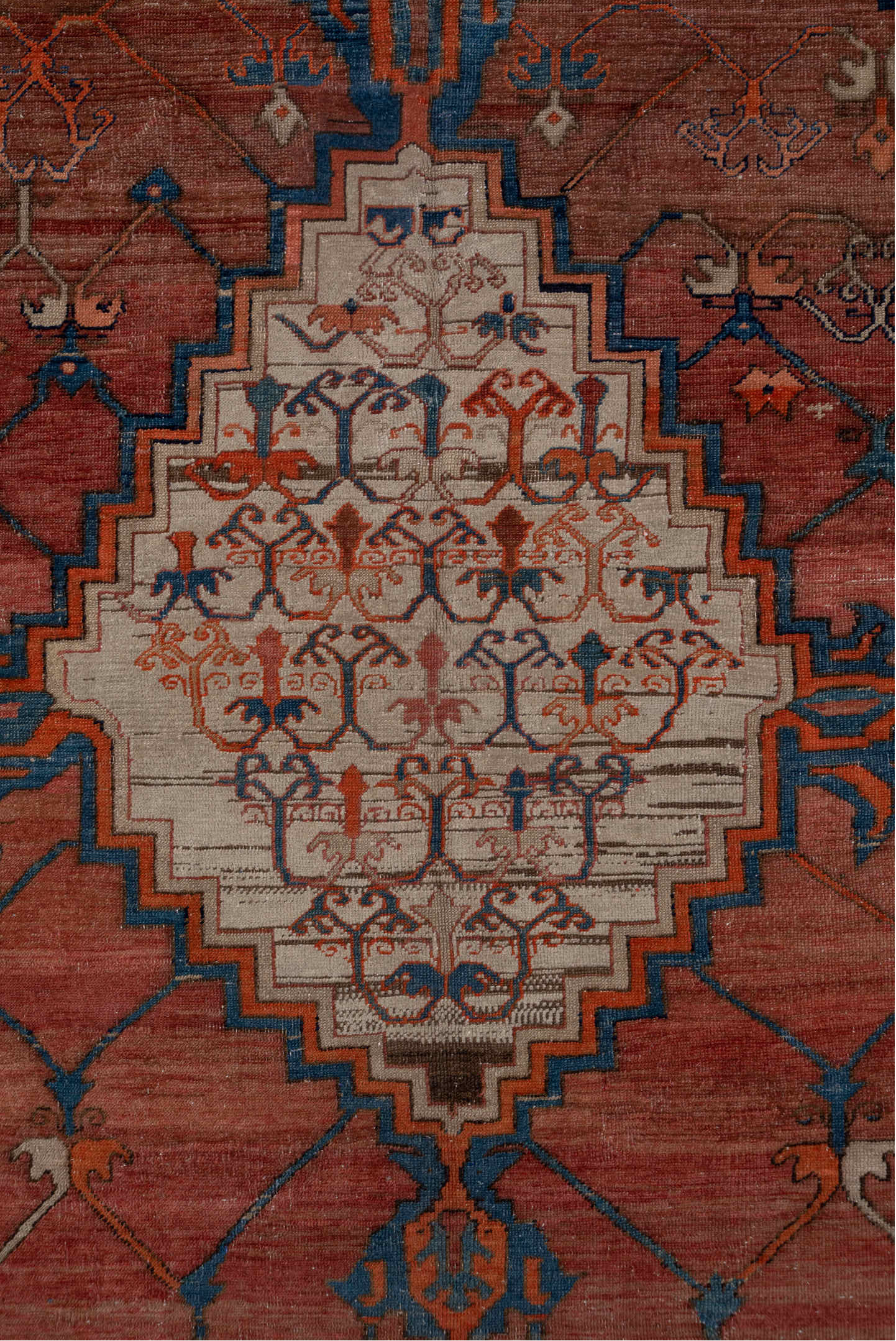 7' x 12' one-of-a-kind handmade vintage Bakhshayesh large size rug. Color palette: arapawa, blue, brown, fiord, gray, pink