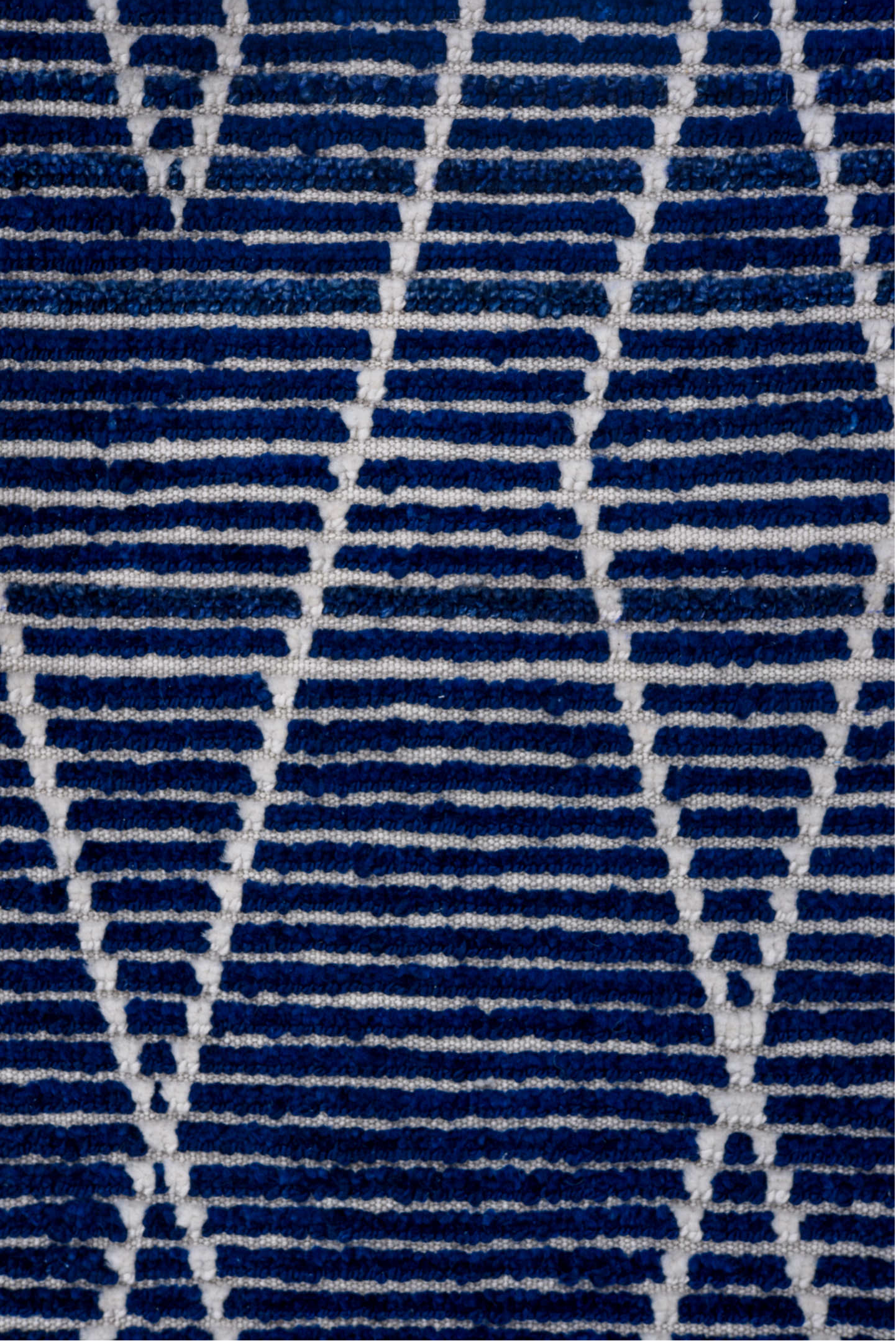 2' x 6' one-of-a-kind handmade vintage Tulu runner rug. Color palette: black, blue, dark gray, dim gray, gainsboro, gray