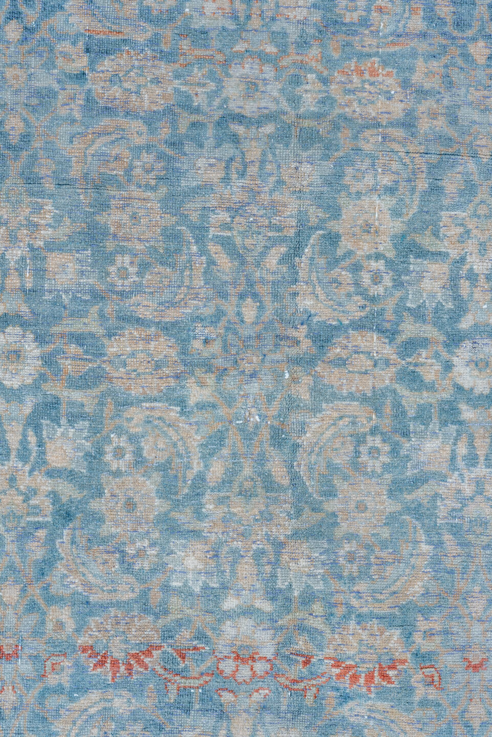 12' x 19' one-of-a-kind handmade vintage Tabriz oversize rug. Color palette: blue, dark gray, gainsboro, gray, light blue