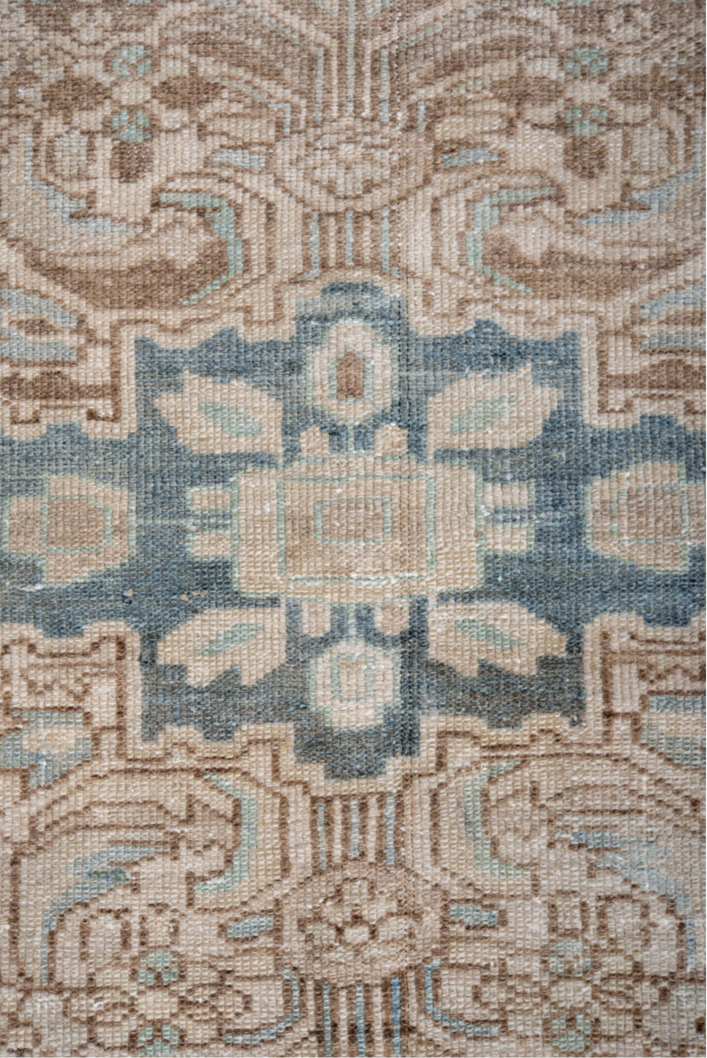 3' x 6' one-of-a-kind handmade vintage Malayer small size rug. Color palette: gray, off-white, light gray, brown