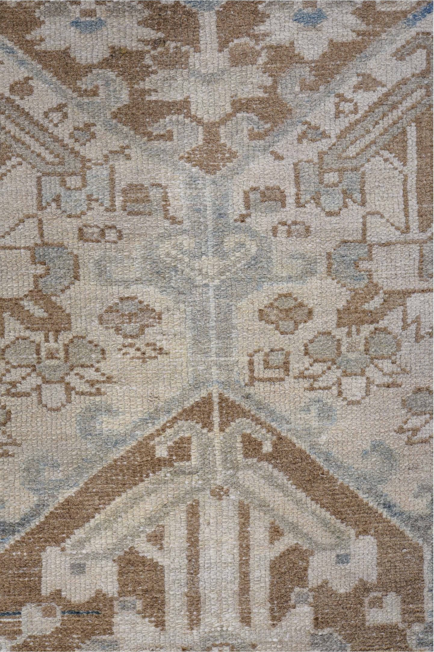 3' x 5' one-of-a-kind handmade vintage Baktiary small size rug. Color palette: gray, light gray, off-white, blue, brown