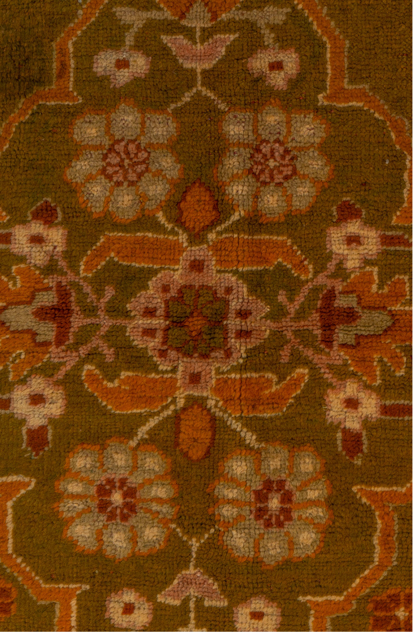 3' x 11' one-of-a-kind handmade vintage Oushak runner rug. Color palette: brown, gray, off-white, red, snow, white