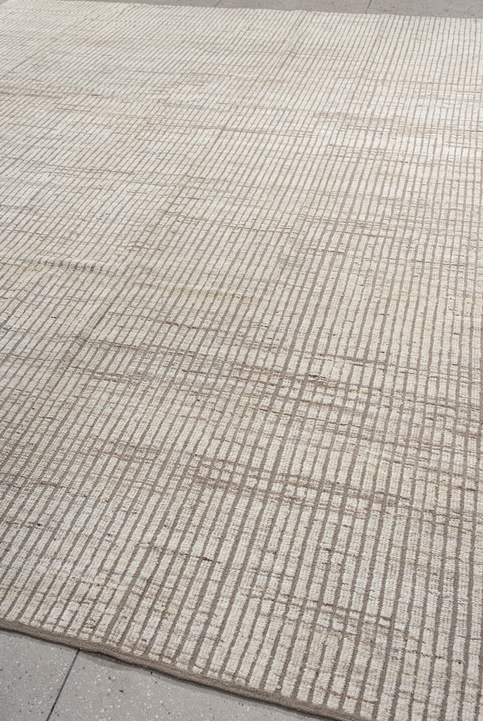 10' x 12' one-of-a-kind handmade vintage Tulu large size rug. Color palette: dark gray, dim gray, floral white, gray