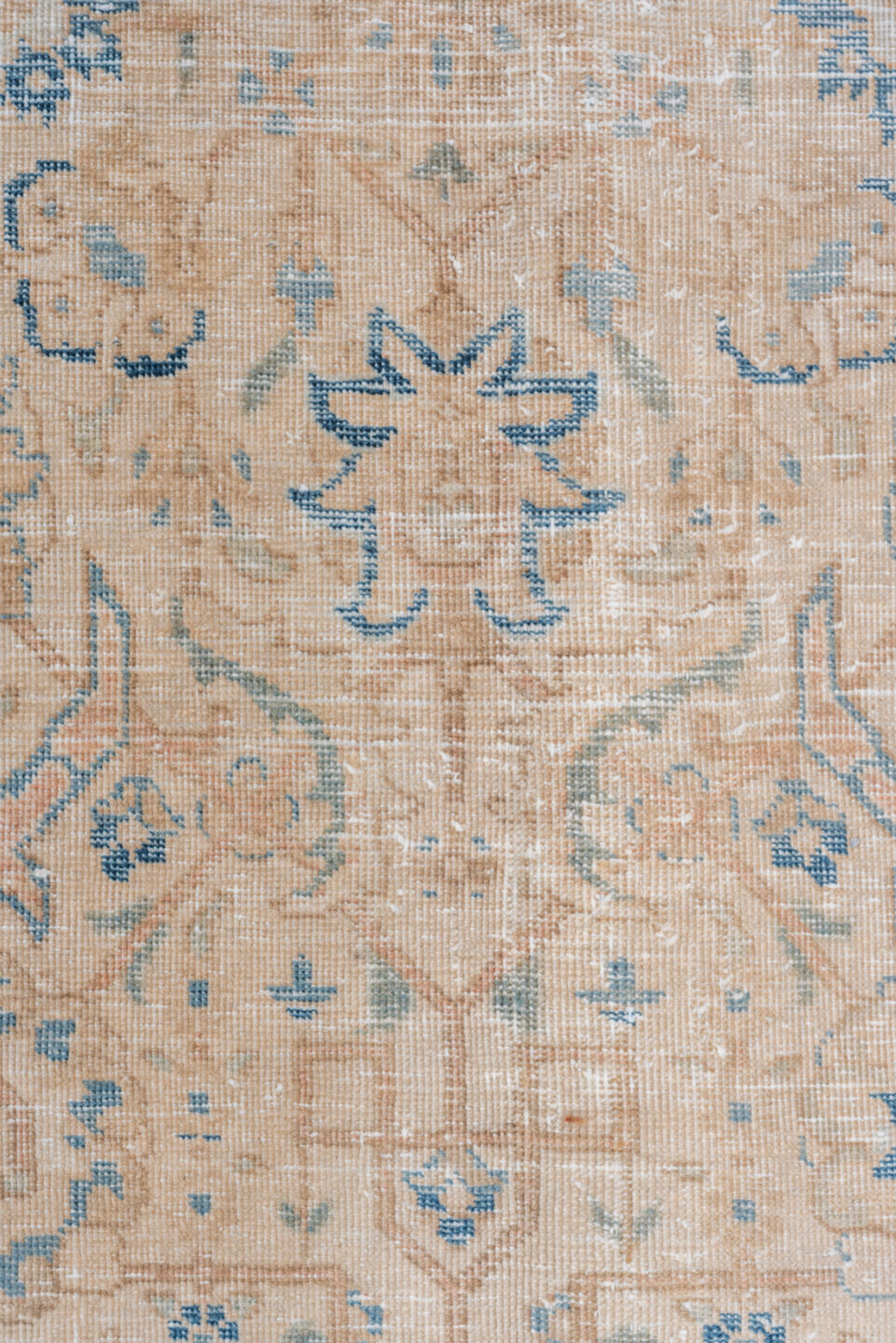 6' x 9' one-of-a-kind handmade vintage Tabriz medium size rug. Color palette: blue, dark gray, gainsboro, gray, light gray