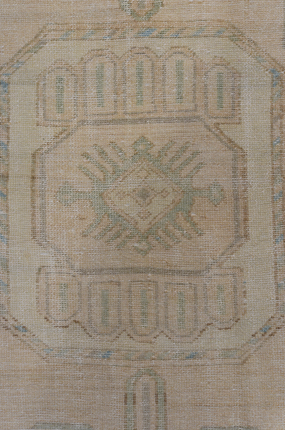 3' x 8' one-of-a-kind handmade vintage Malayer runner rug. Color palette: gray, light gray, off-white, brown