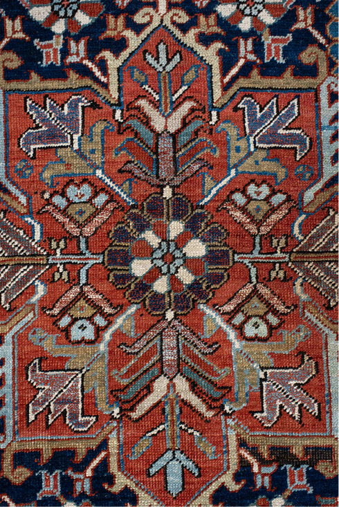 Antique Heriz Area Rug (9' x 12')