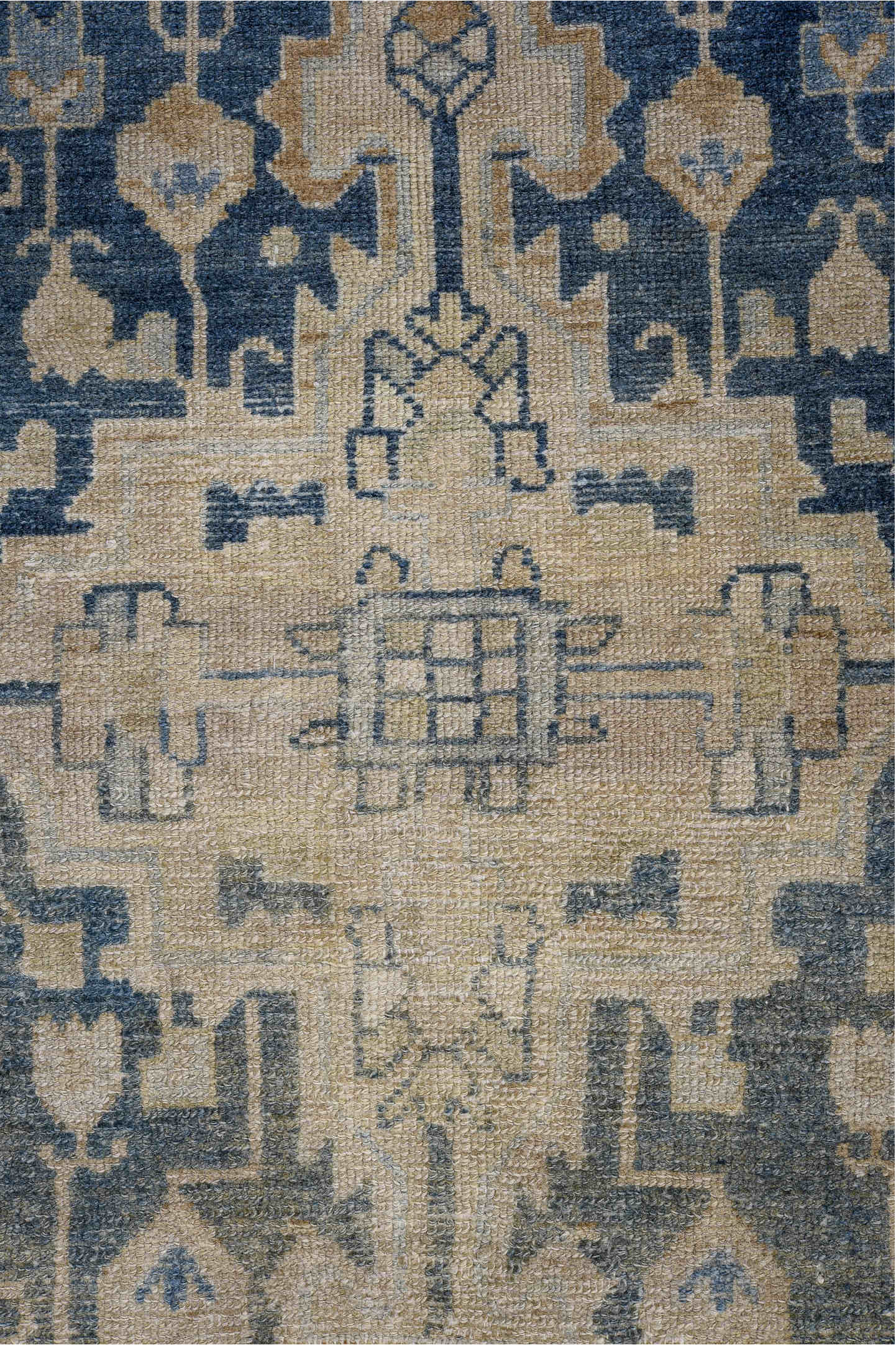 4' x 6' one-of-a-kind handmade vintage Hamadan small size rug. Color palette: arapawa, black, blue, charcoal, dark gray