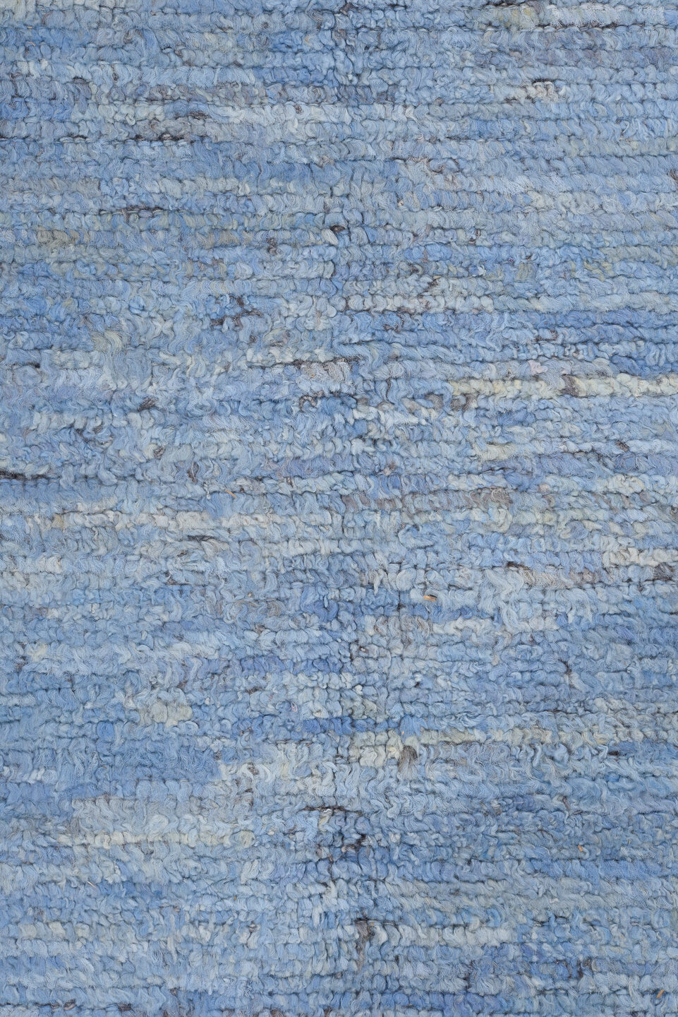 9' x 11' one-of-a-kind handmade vintage Tulu large size rug. Color palette: blue, dark gray, fiord, gray, light blue
