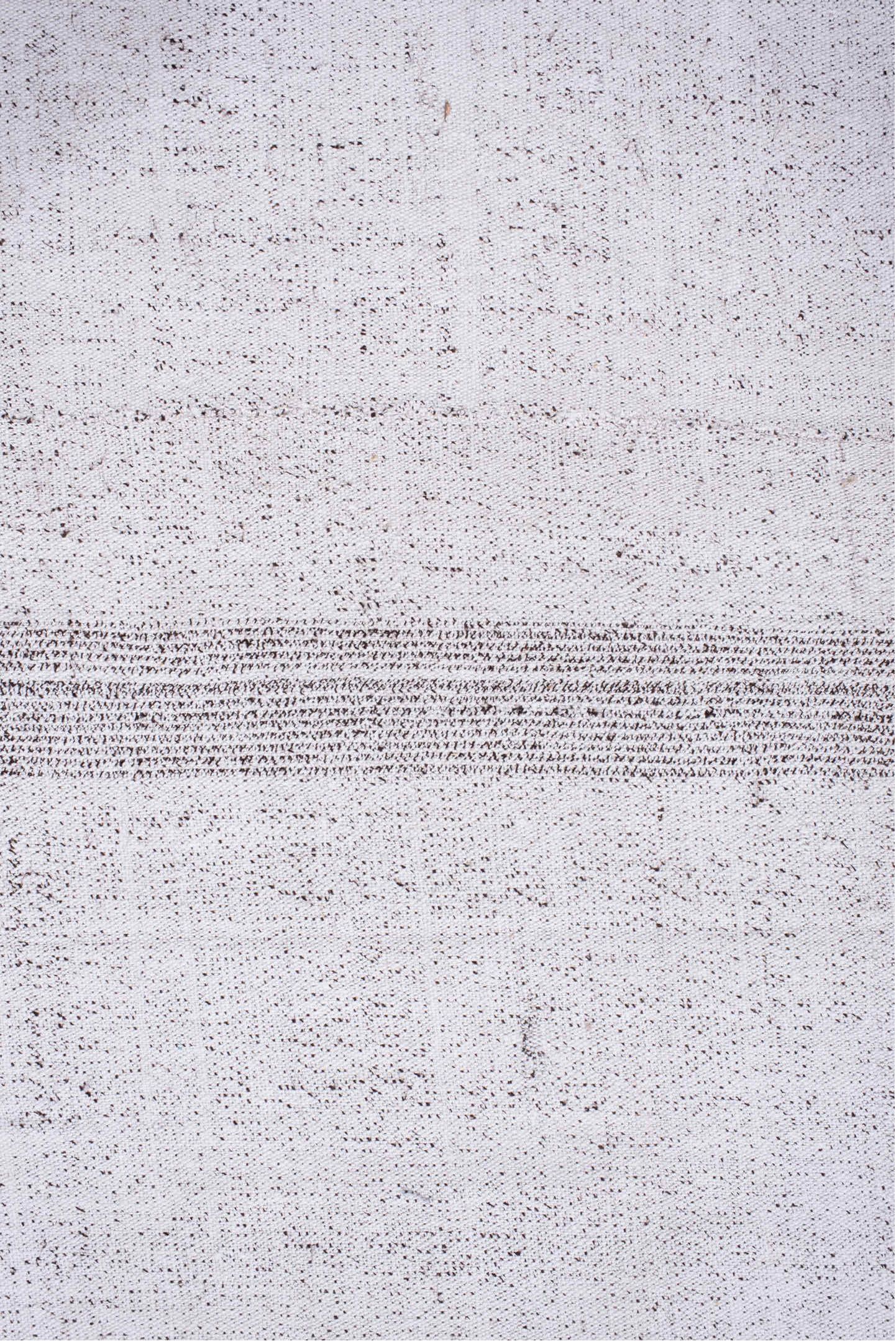 10' x 15' one-of-a-kind handmade vintage Flatweave rug. Color palette: dark gray, gainsboro, gray, light blue, light gray