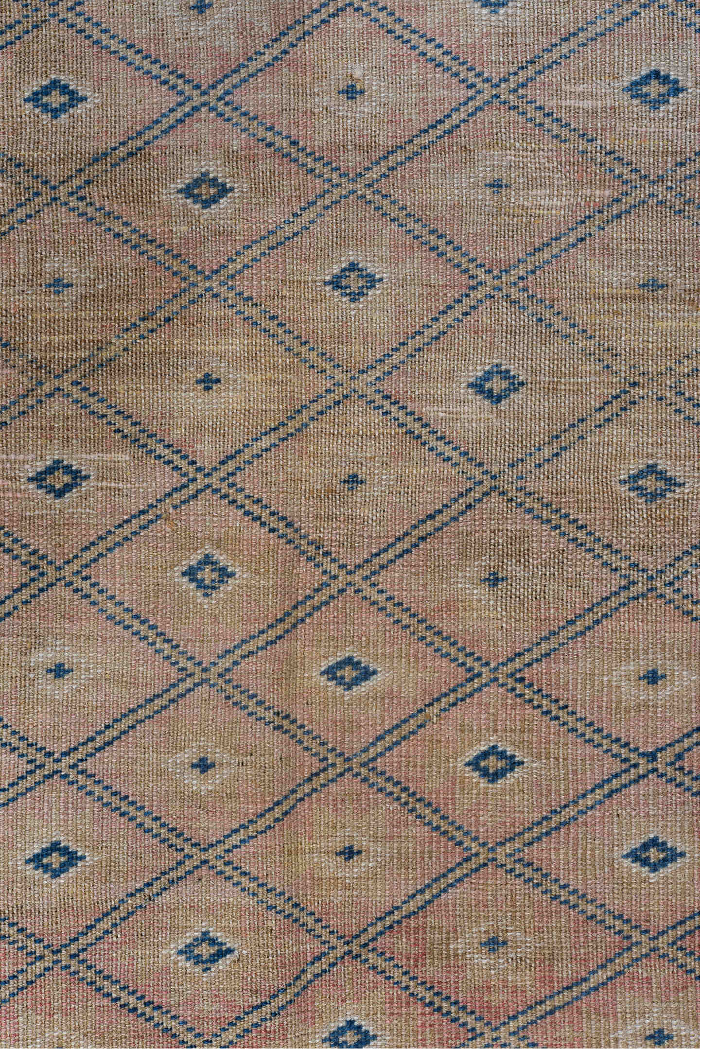 3' x 6' one-of-a-kind handmade vintage Oushak small size rug. Color palette: arapawa, black, blue, brown, charcoal