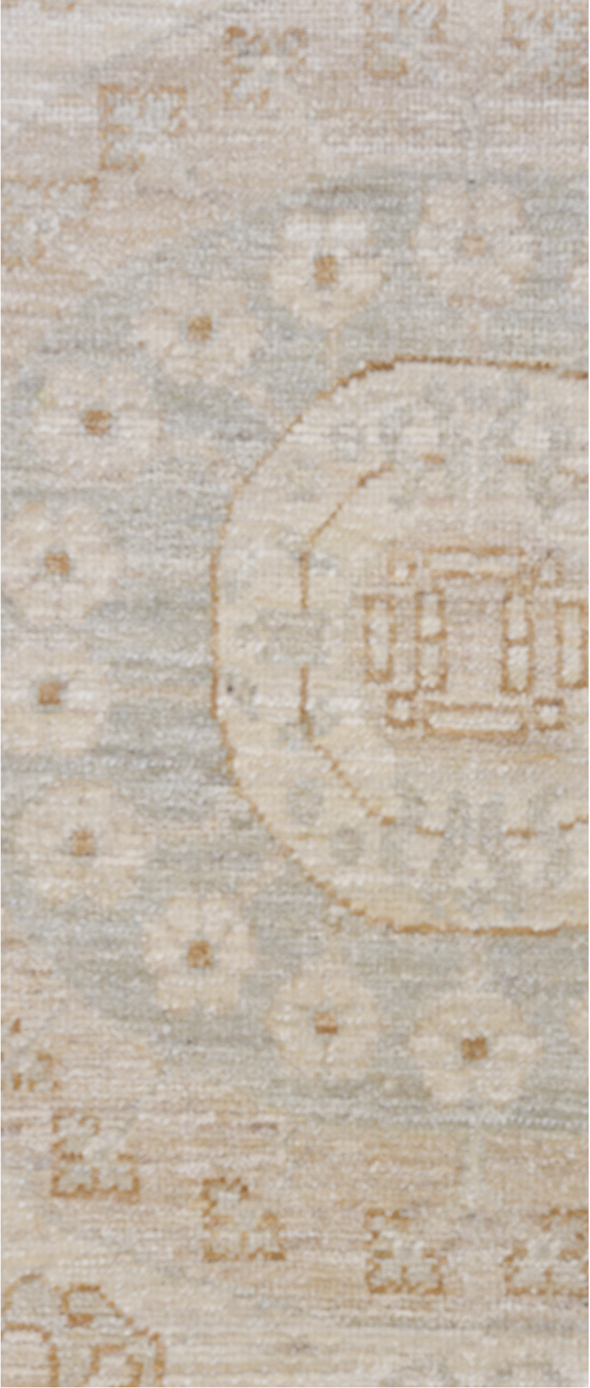 8' x 11' one-of-a-kind handmade vintage Khotan large size rug. Color palette: brown, gainsboro, gray, light gray, linen