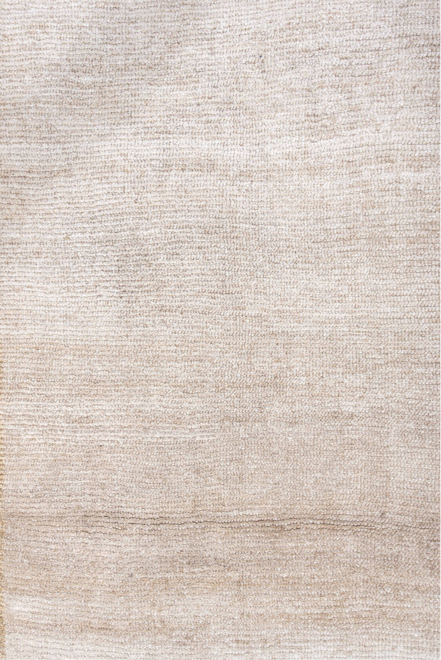 4' x 8' one-of-a-kind handmade vintage Gabbe runner rug. Color palette: brown, gainsboro, gray, light gray, off-white, pink