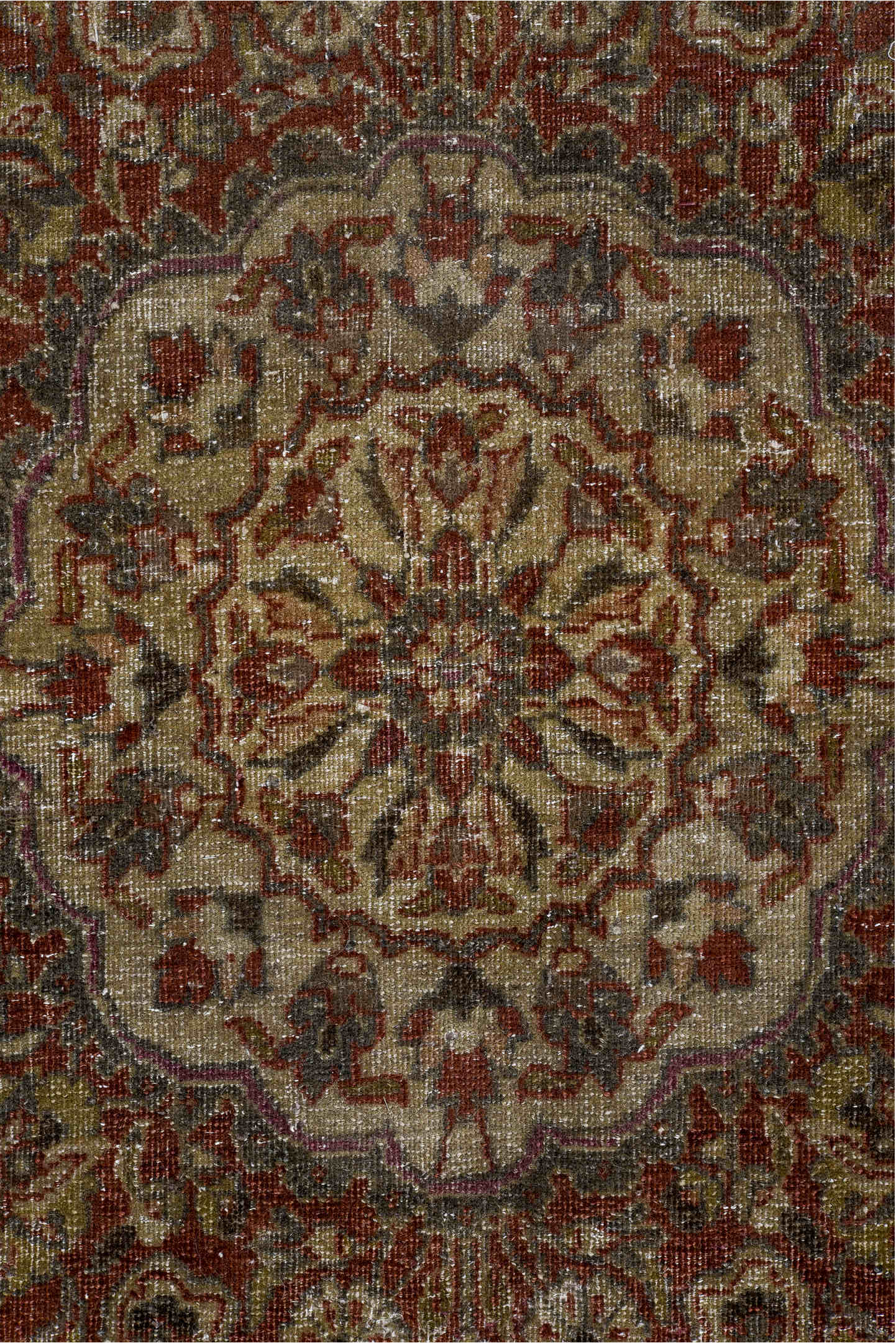8' x 12' one-of-a-kind handmade vintage Tabriz large size rug. Color palette: gray, pink, black, brown, red