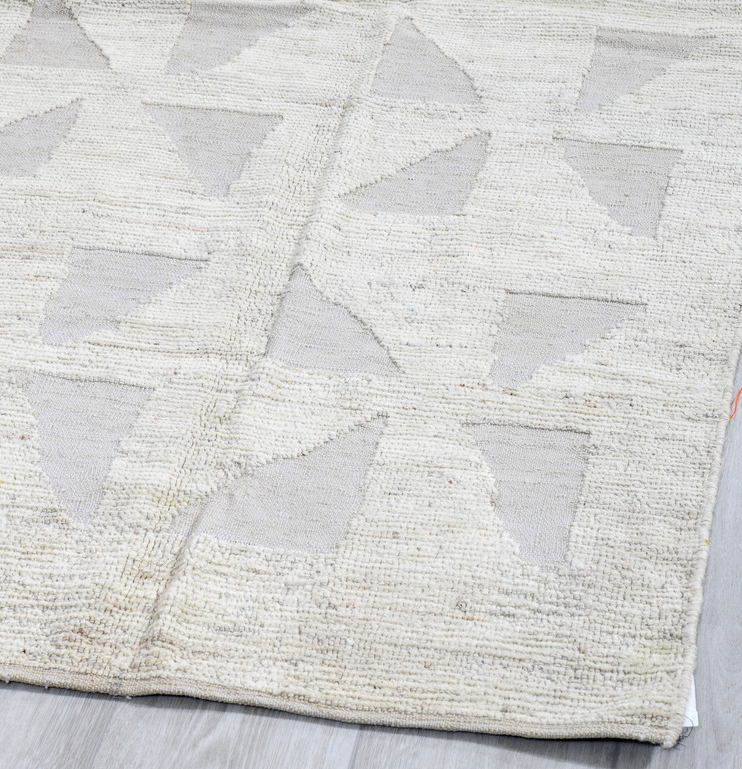 3' x 10' one-of-a-kind handmade vintage Tulu runner rug. Color palette: black, dark gray, gainsboro, gray, light blue