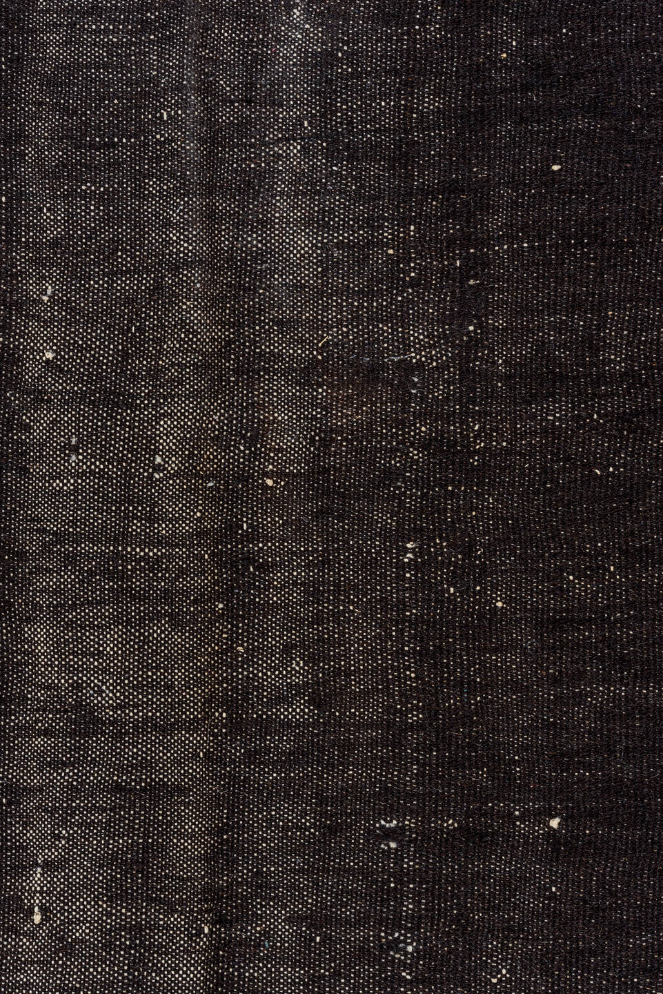 6' x 10' one-of-a-kind handmade vintage Kilim large size rug. Color palette: black, charcoal, dim gray, gray, light gray