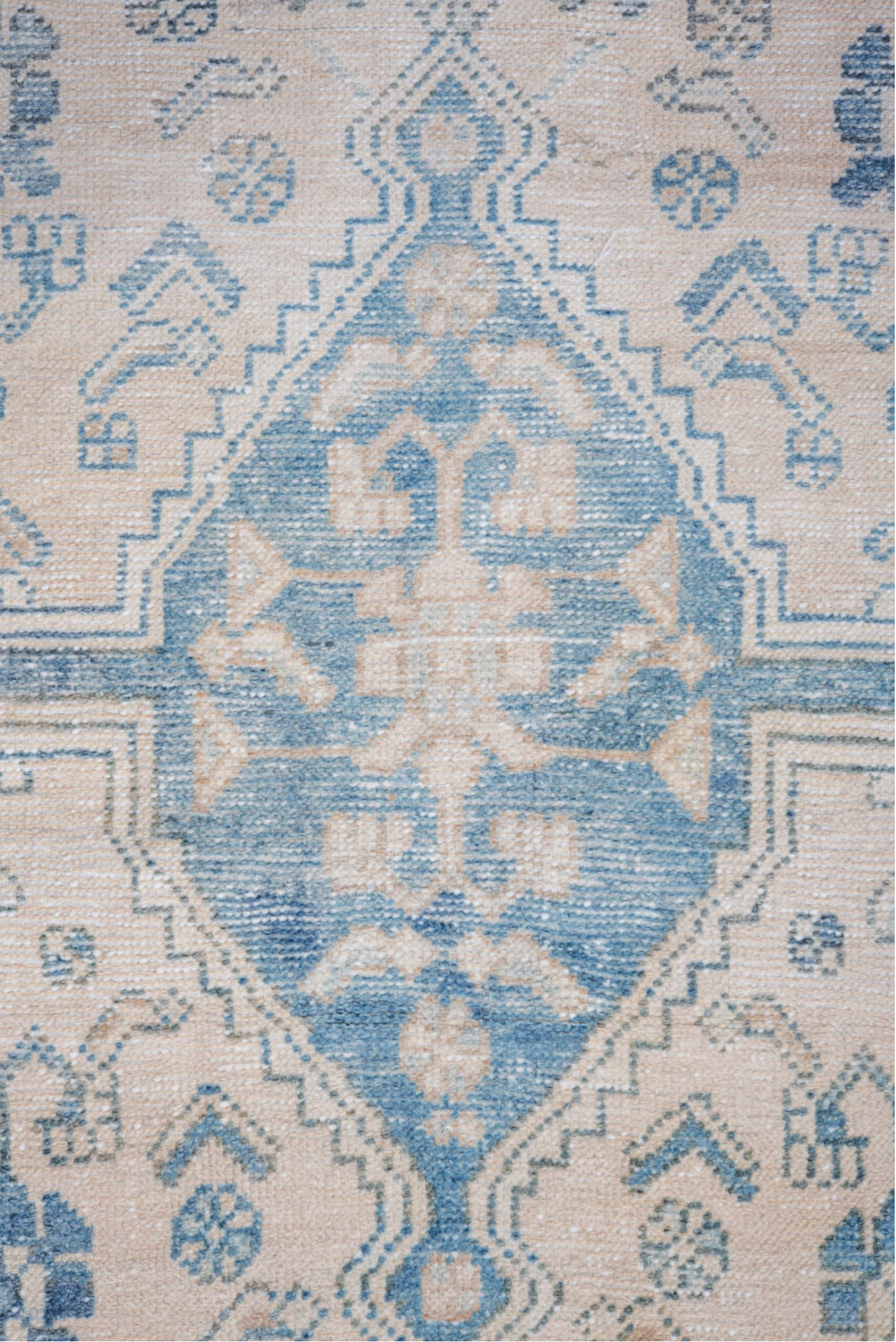 4' x 7' one-of-a-kind handmade vintage Hamadan rug. Color palette: alice blue, blue, dark gray, dim gray, fiord, ghost white