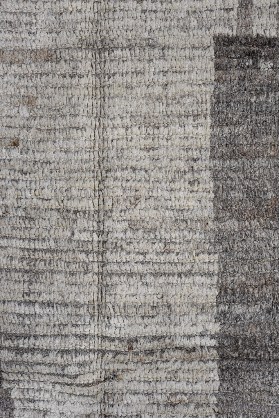 10' x 13' one-of-a-kind handmade vintage Tulu large size rug. Color palette: black, blue, charcoal, dark gray, dim gray