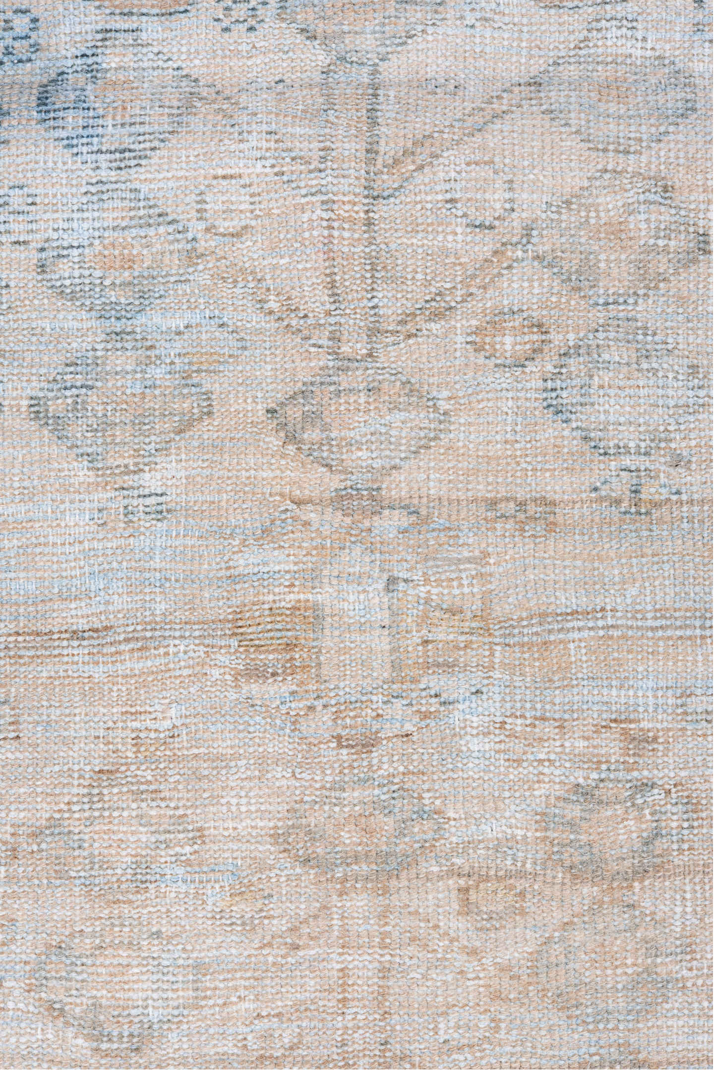 4' x 6' one-of-a-kind handmade vintage Mahal small size rug. Color palette: blue, dark gray, gray, light blue, light gray