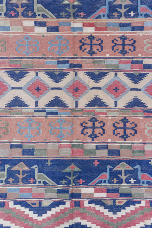 Antique Dhurrie Area Rug (9' x 11')