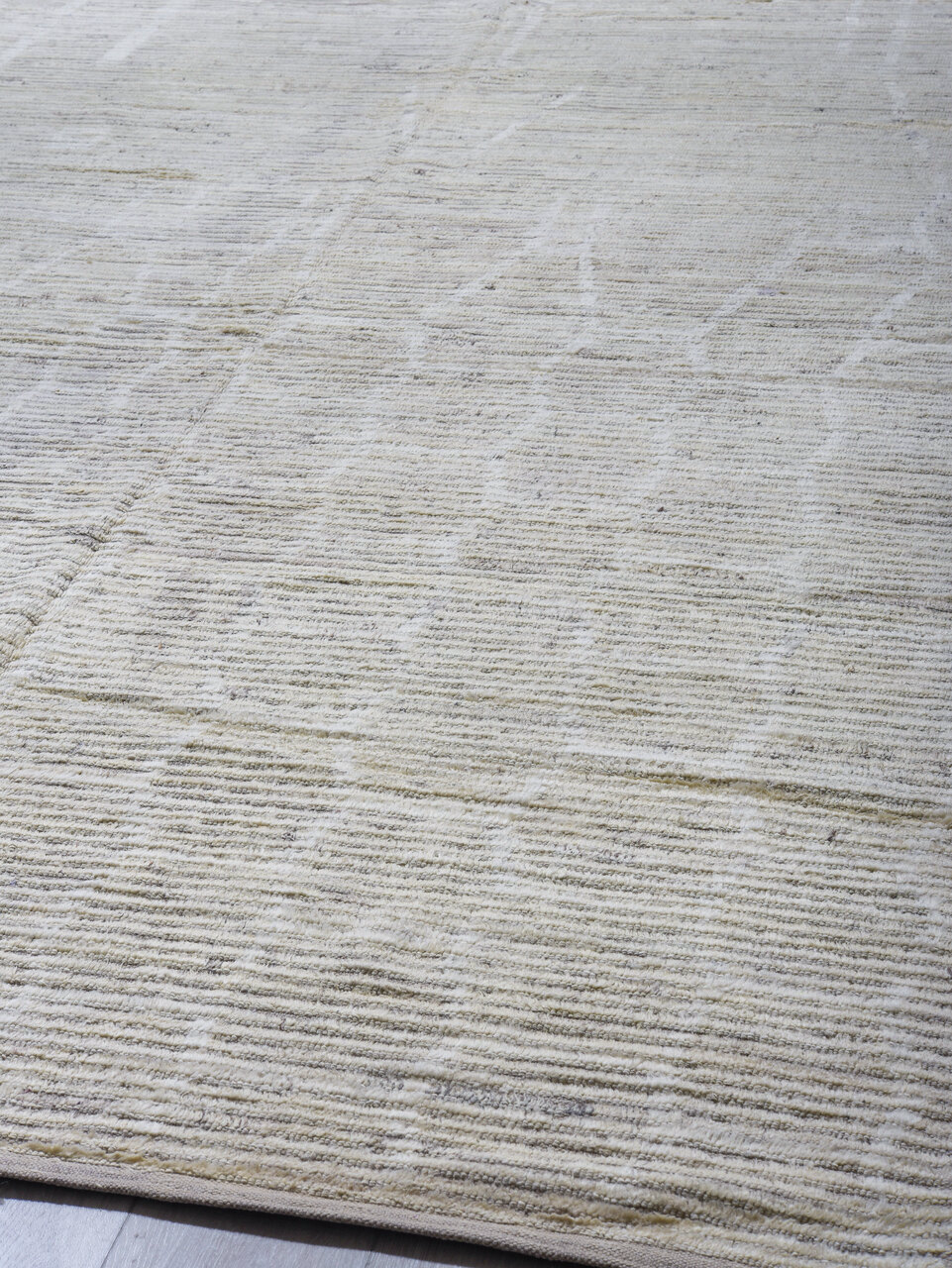 10' x 14' one-of-a-kind handmade vintage Tulu large size rug. Color palette: dark gray, gainsboro, gray, light gray